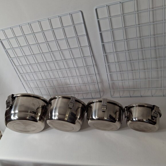 Set of 4 ONYX Stainless Steel Food Storage Containers Leak & Smell-Proof + Lids - Picture 11 of 14